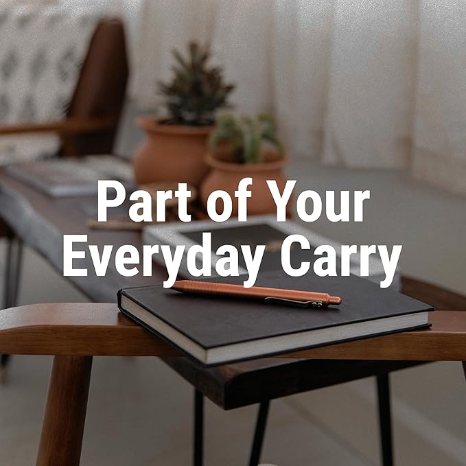 Everyman Grafton Full Click Refillable 0.7mm Ball Point Pen, Rose gold | Sleek Anodized Aluminum EDC Pen with Deep Grooved Grip | Smooth Writing Pocket Pen for Office, Travel, Gifting & Daily Use