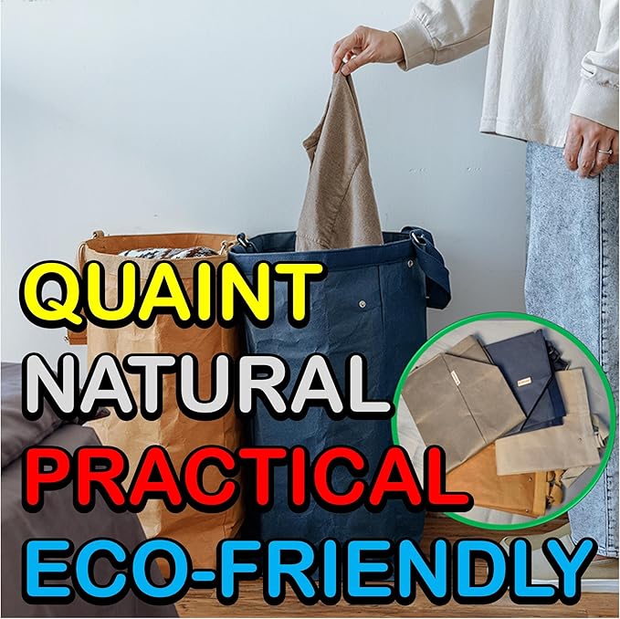 Kitchen Recycling Bin, Large Washable Paper Bags - Sturdy, Foldable, Space-Saving - Multipurpose Trash Can for Kitchen, Garden, and Indoor Use, 4 Colors, 4 Packs/Set