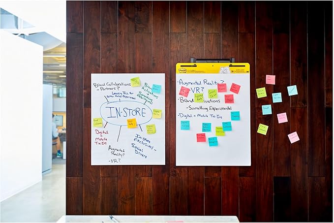 Post-it Super Sticky Easel Pad 25 x 30 Inches 30 Sheets/Pad 2 Pads (560) Large White Grid Premium Self Stick Flip Chart Paper Super Sticking Power