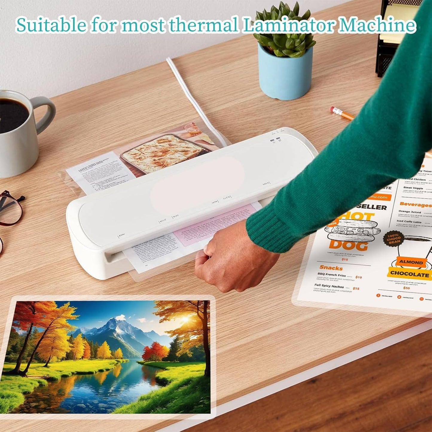 Thermal Laminating Pouches 3 mil, Clear 9 x 11.5 Inch Laminating Sheet Paper for Thermal Laminator, Holds 8.5 x 11 Inch Letter Size Sheets (1500 Pack)