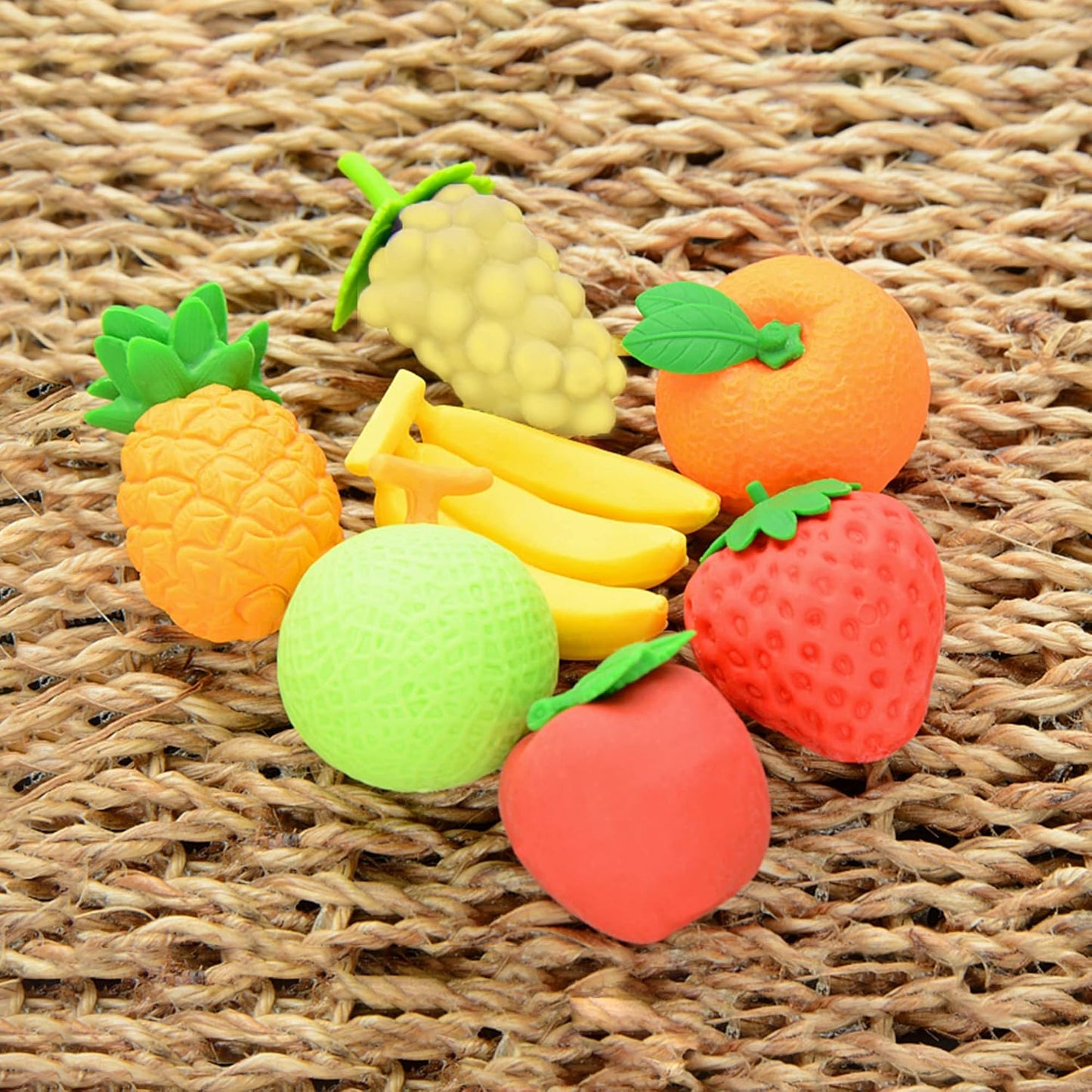 72 Pcs Assorted Fruit Pencil Erasers Toy Set, Mini Vegetable Puzzle Erasers Bulk, 3D Come Apart Gift for Kids Reward Party Favors (Fruit and Vegetable)