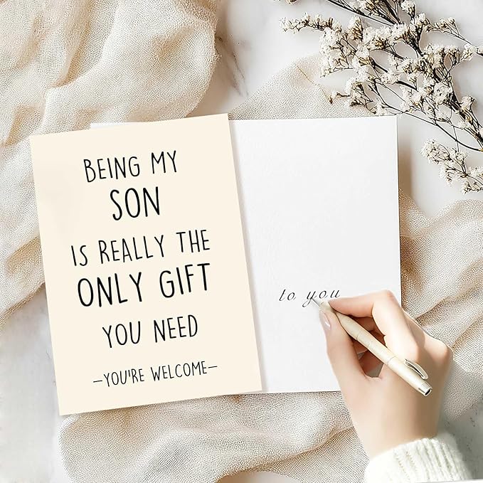 Funny Birthday Card for Son, Son Birthday Card, To My Son,Birthday Gifts for Son from Dad Mom, Happy Birthday Son Card, Gifts for Adult Son Gift Ideas, Birthday Card Son Adult