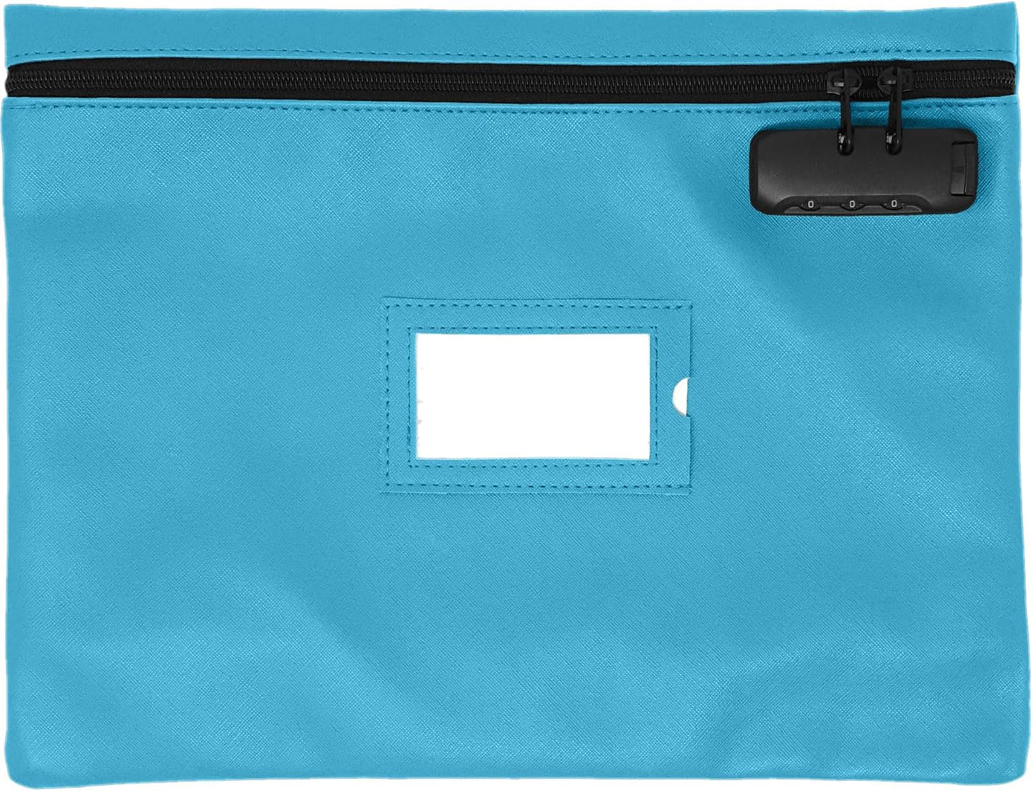 Notary Bag with Lock | 14x11 inch | Light blue | Zipper Notary Supplies Bag | Locking Notary Bag for Notary Kit, Stamp, Embosser, Ink Pad, and Valuables | Locking Document Bag | Journal Carrying Case