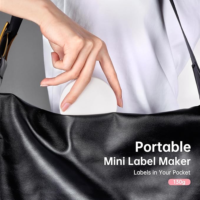 Label Maker Machine with Tape, 2 Pack Portable Mini Label Printer, HP3 Bluetooth Sticker Maker Machine with Multiple Templates, Small Thermal Label Printer, High Precision, Fast Printing, Green + Pink