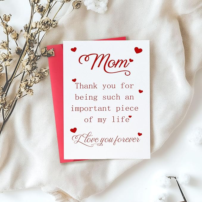 Funny Mom Birthday Card from Daughter Son, Sweet Birthday Gifts Cards for Mother, Unique Thank You for Mom Card, Best Mom Birthday Gifts Ideas