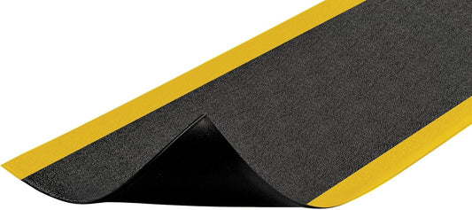 Notrax 411 Sof-Tred™ 2' x 3' x 3/8" Anti Fatigue Mat, Enhanced Slip Resistance with Beveled Edges and Pebbled Surface, Ideal for Industrial and Commercial Workplaces, Black/Yellow, 411S0323BY