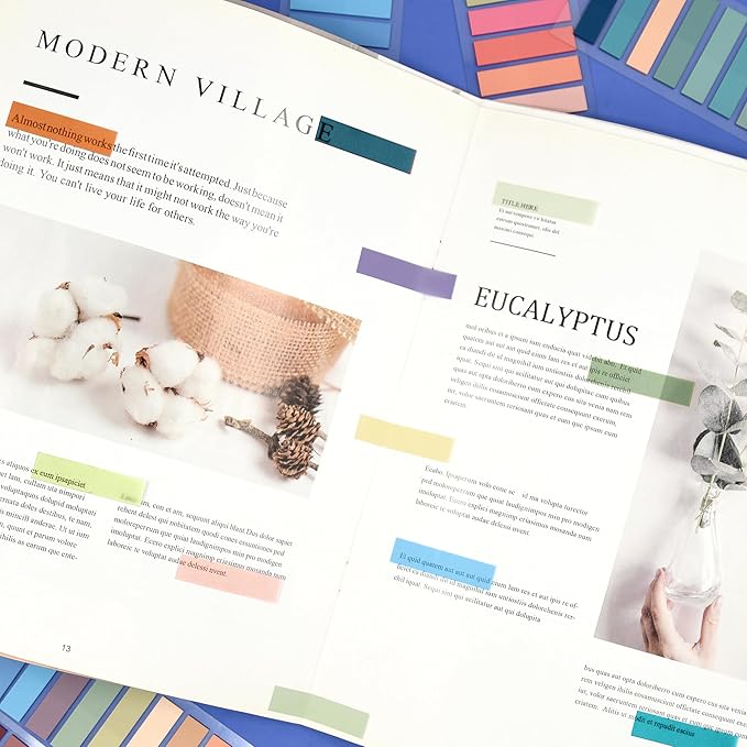 SIQUK 4200 Pieces Sticky Tabs for Annotating Books Tabs Morandi Sticky Flags Clear Transparent Page Markers Strip Page Flags Colored Tabs Writable and Repositionable Book Annotation Tabs