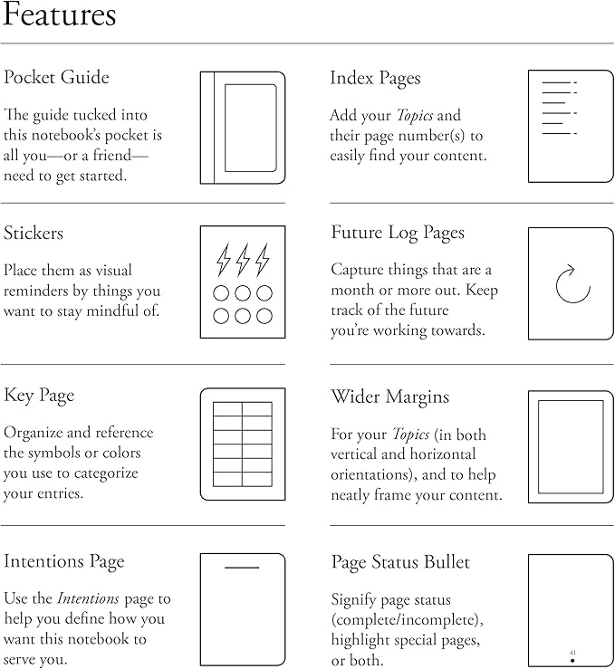 LEUCHTTURM1917 The Official Bullet Journal Edition 2 - Notebook Built for BuJo, Medium A5 204 Pages of 120gsm Paper, with Bujo Pocket Guide (Yellow24)