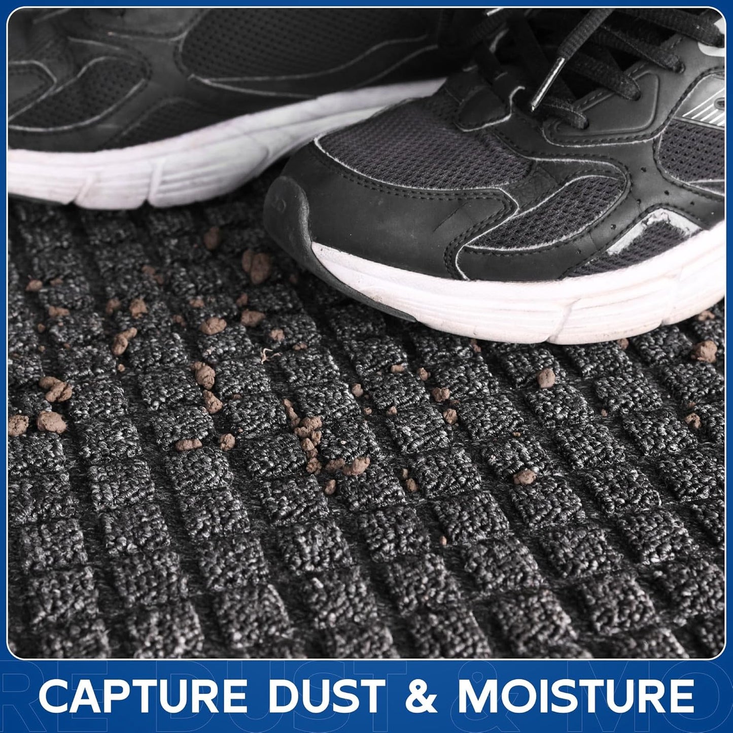 Durable Front Door Mat, 48" x 36" Heavy Duty Indoor Outdoor Doormat for Entryway, Non-Slip Rubber Backing, Stain and Fade Resistant Commercial Floor Mat for Home Office Entry