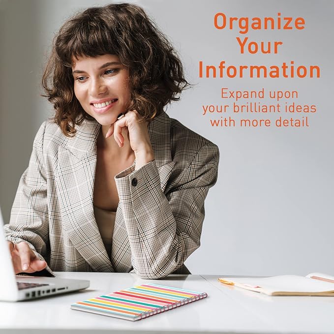 Sweetzer & Orange S&O Cute Spiral Notebooks - College Ruled Spiral Notebook with Pockets - Hardcover Notebook for Women - Cute Notebooks for School & Journal - 80 Double-Sided Pages, 6.25" x 8.25”