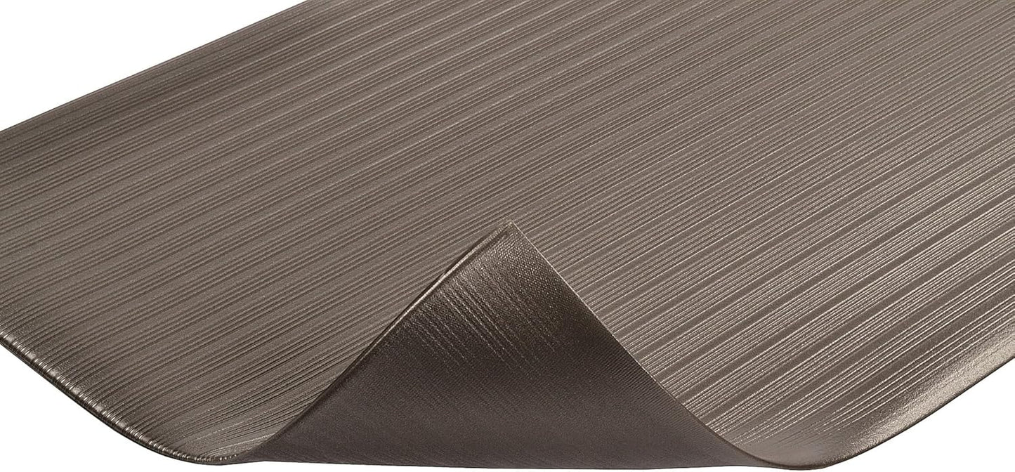 Notrax 410 Airug® 3' x 5' x 3/8" Anti Fatigue Mat, Enhanced Slip Resistance with Beveled Edges and Ribbed Surface, Ideal for Industrial and Commercial Workplaces, Black, 410S0335BL