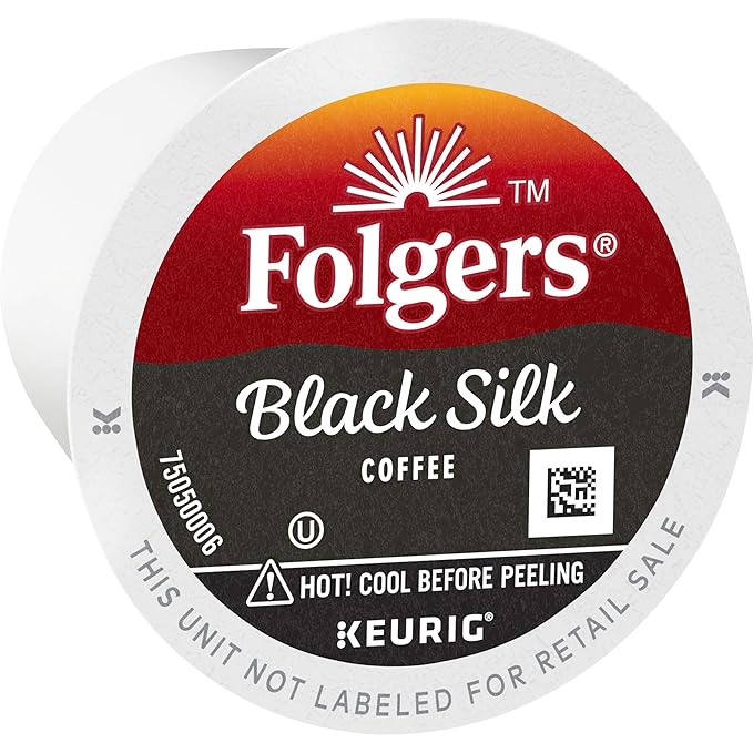 Folgers Black Silk Dark Roast Coffee, 72 Keurig K-Cup Pods