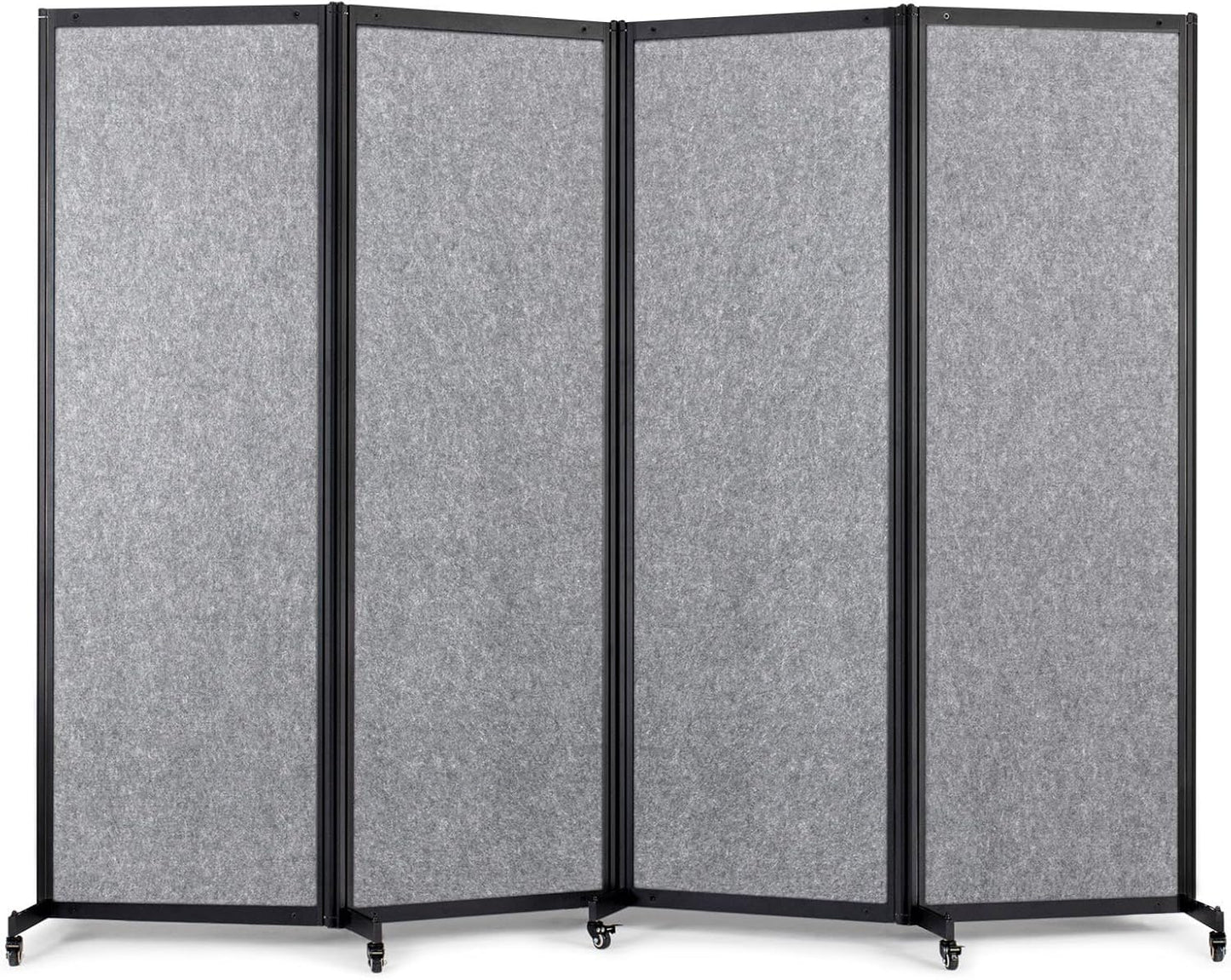 Room Partition,Office Divider,Portable Commercial Screen Dividers,Privacy Partition Separator,Classroom School Dividers, 8'5"L* 6'7"H,4 Panel,Light Grey