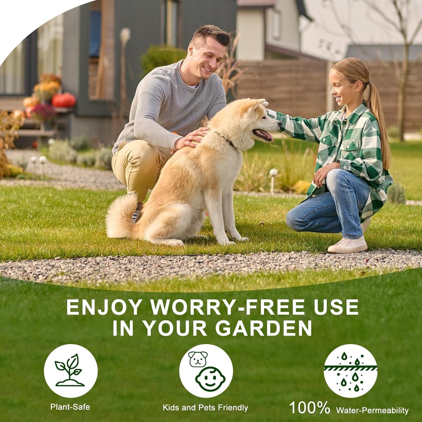 Teexpert 2 Gallon Rock Glue for Landscaping – Strong Pea Gravel Binder & Stone Adhesive for Walkways, Yards, Patios, and Driveways