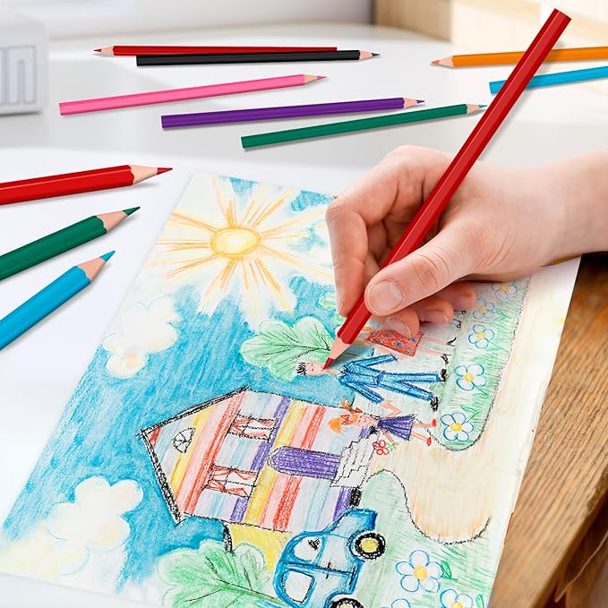 384 Count Colored Pencils Bulk, 16 Assorted Colors, Pre-sharpened Coloring Pencils Set for Kids and Adult, Teachers Essential Classroom Prizes, Back to School Supplies