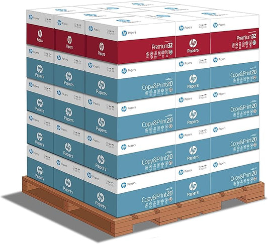 HP Papers 8.5x11 Printer Paper | Copy&Print 20 lb. | 32 Cases with extra 8 Premium32 – 184000 Sheets | 92 Bright | Made in USA – FSC Certified | 004380P