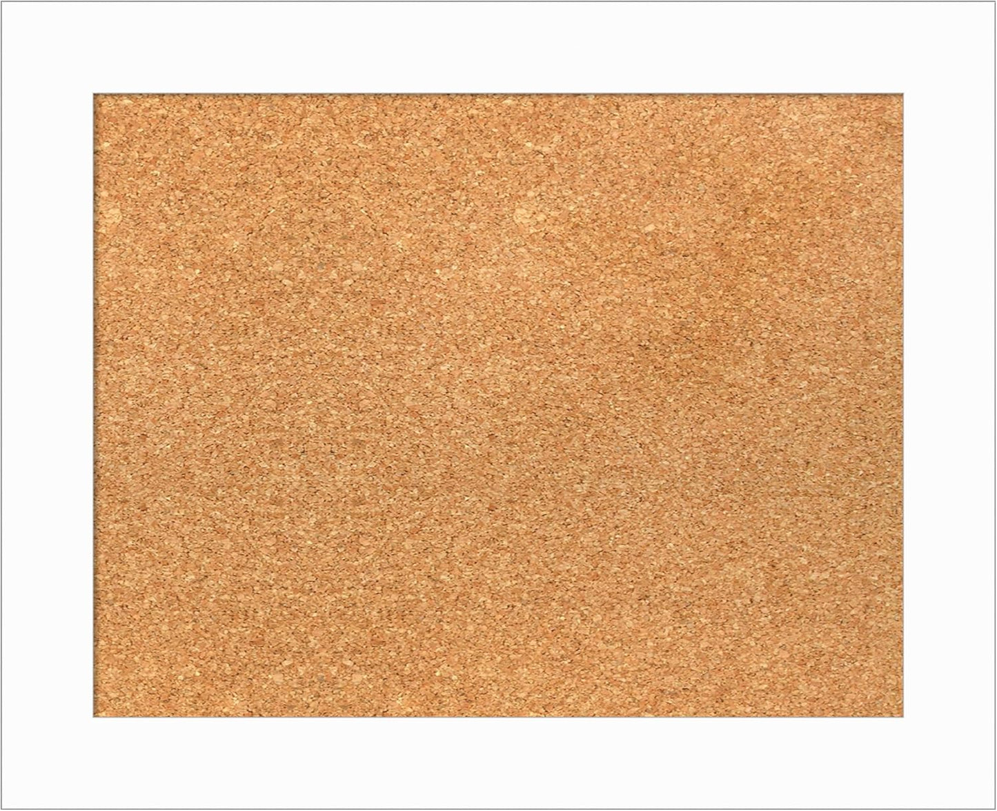Amanti Art Natural Cork Board for Wall, 17x21 Vision Board with White Frame, Small Corkboard Office Decor for Home Organization, Casual Corkboard Pinboard to Display Items for Home Organization in