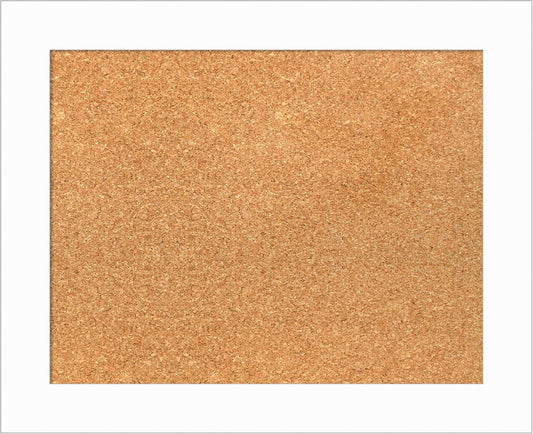 Amanti Art Natural Cork Board for Wall, 17x21 Vision Board with White Frame, Small Corkboard Office Decor for Home Organization, Casual Corkboard Pinboard to Display Items for Home Organization in