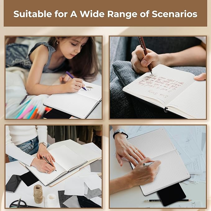 Leather Journal for Men 320 Pages B5 Large Journaling Notebooks with 100 GSM Thick Paper Journals for Writing Notebook for Men & Women with Buckle Closure Work Diary, 7.28" x 10.23", Grey