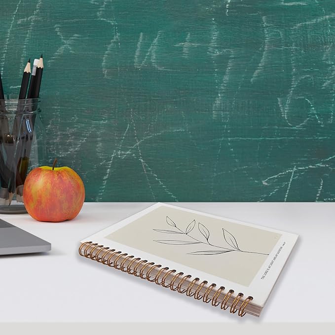 VNWEK Bible Scripture PSALM 27:1 the Lord Is My Light and My Salvation Boho Botanical Leaf Spiral Notebook Journal 5.5 x 8.3 inches,Christian Lined Hardcover Spiral Notebook,Christian Gifts