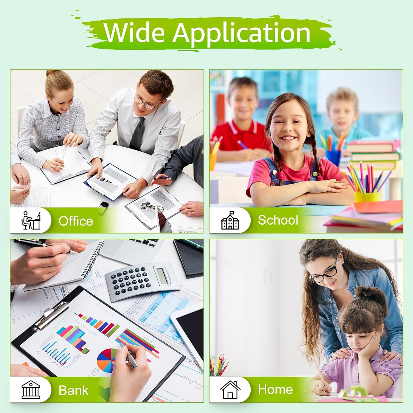 GREENCYCLE 62XL Black Ink Cartridge Replacement for HP 62 XL C2P05AN Remanufactured Cartridges Compatible for Envy 5540 5640 5660 7644 7645 OfficeJet 5740 8040 OfficeJet 200 250 Series Printer, 2 Pack