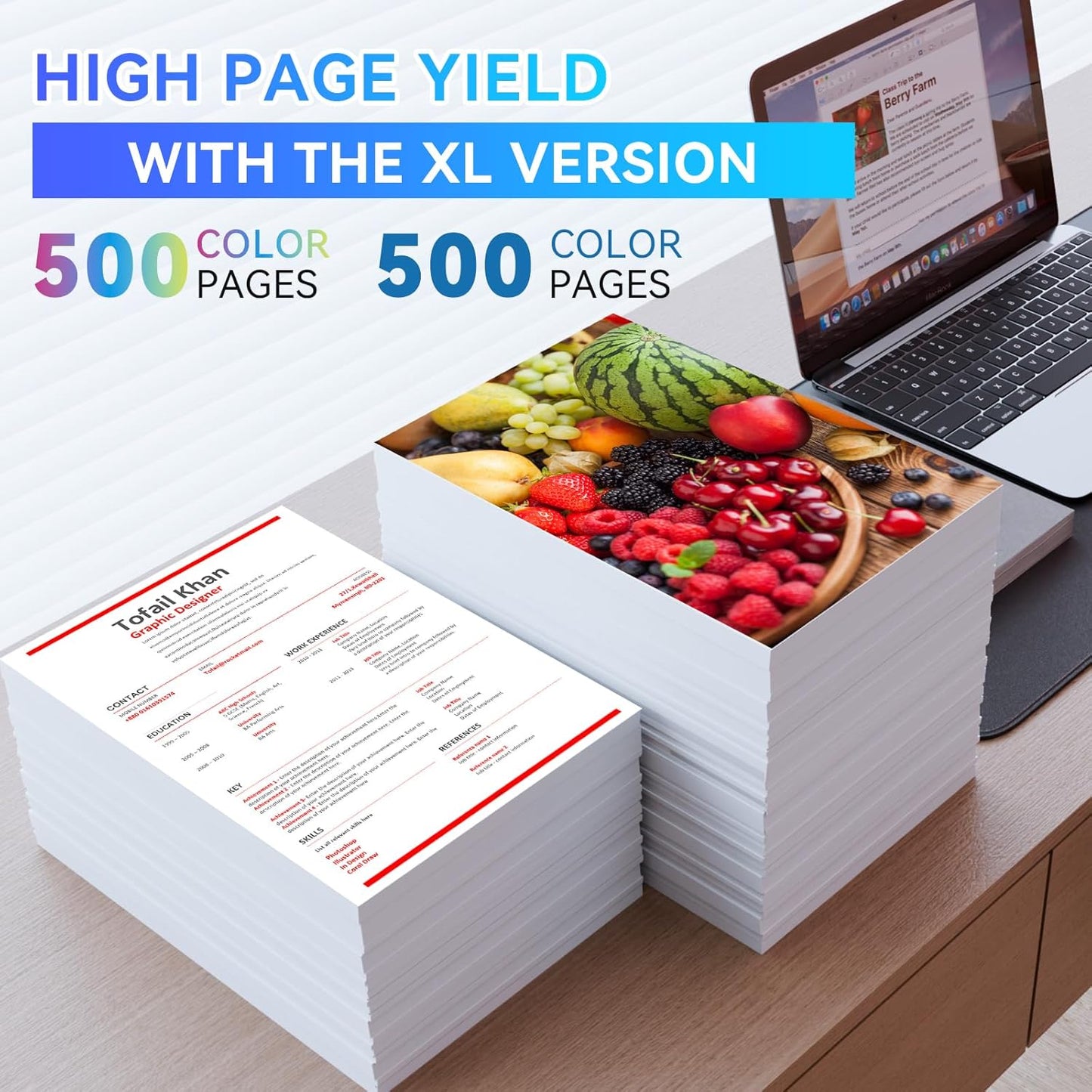 LC401XL Ink Cartridges for Brother Printer 4 Pack Work with Brother MFC-J1010DW MFC-J1012DW MFC-J1170DW Printer (1 Black, 1 Cyan, 1 Magenta, 1 Yellow)