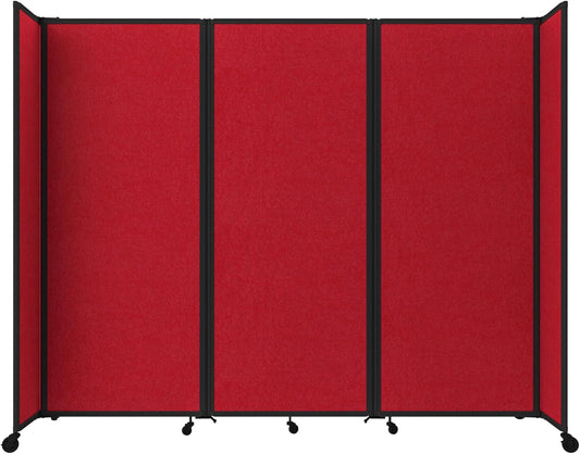 Versare Room Divider 360 Portable Wall Partition | Folding Panels | Large Freestanding Divider | Locking Wheels | Temporary Room Separator