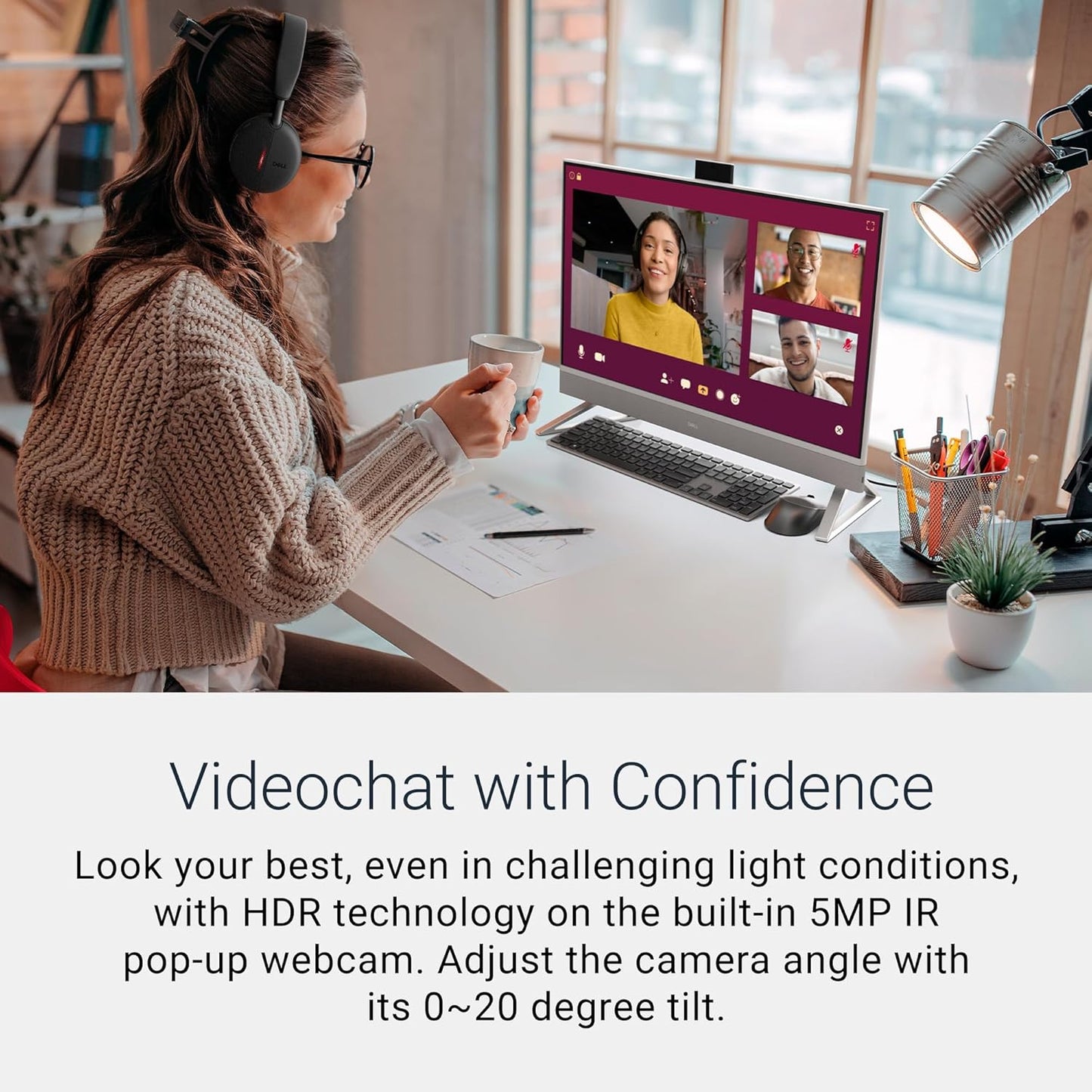 Dell 27 All-in-One Desktop ec27250-27-inch FHD Touch Display, Intel Core 7 Processor 150U, NVIDIA GeForce MX570A 2GB GDDR6 Graphics, 32GB DDR5 RAM, 1TB SSD, Windows 11 Pro, Onsite Service - White