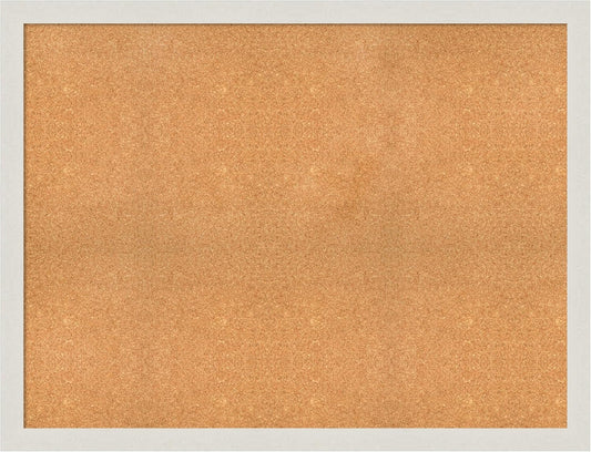 Amanti Art Natural Cork Board for Wall, 39x51 Vision Board with White Frame, Oversize Corkboard Office Decor for Home Organization, Country Rustic Corkboard Pinboard to Display Items for Home