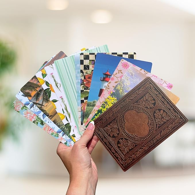 E-reader Cardstock Paper Inserts for Clear Case | 12 pk 4.88 x 6.73” inches Paper White 11th Generation 6.8" Screen Compatible Put Behind Case Colorful Floral Designs Change Out (1857 Design Mix 3)