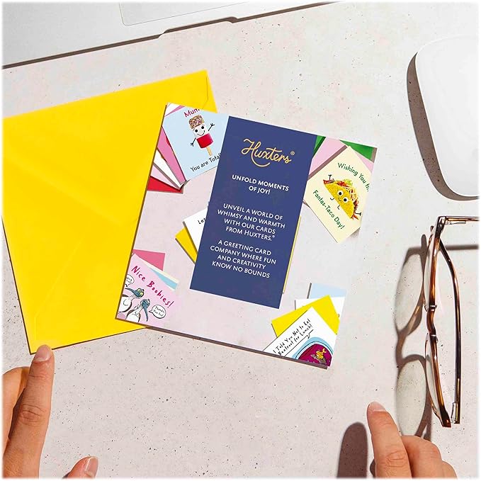 Huxters Funny Birthday Card for Him Men and Her Women Enjoy being Old Letter - Fun Joke Greeting Card for Dad Brother Uncle Mom Sister Auntie - - 17 by 12cm (Aging Pardon)