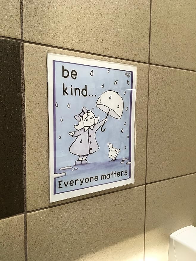 Niubee 6 Pack Acrylic Sign Holder 11 x 17 inches Wall Mount Sign Holders Clear Acrylic Frame with Double Sided Tape Clear Poster Frames Plastic Sign Holder for Office, Home, Restaurant, Vertical