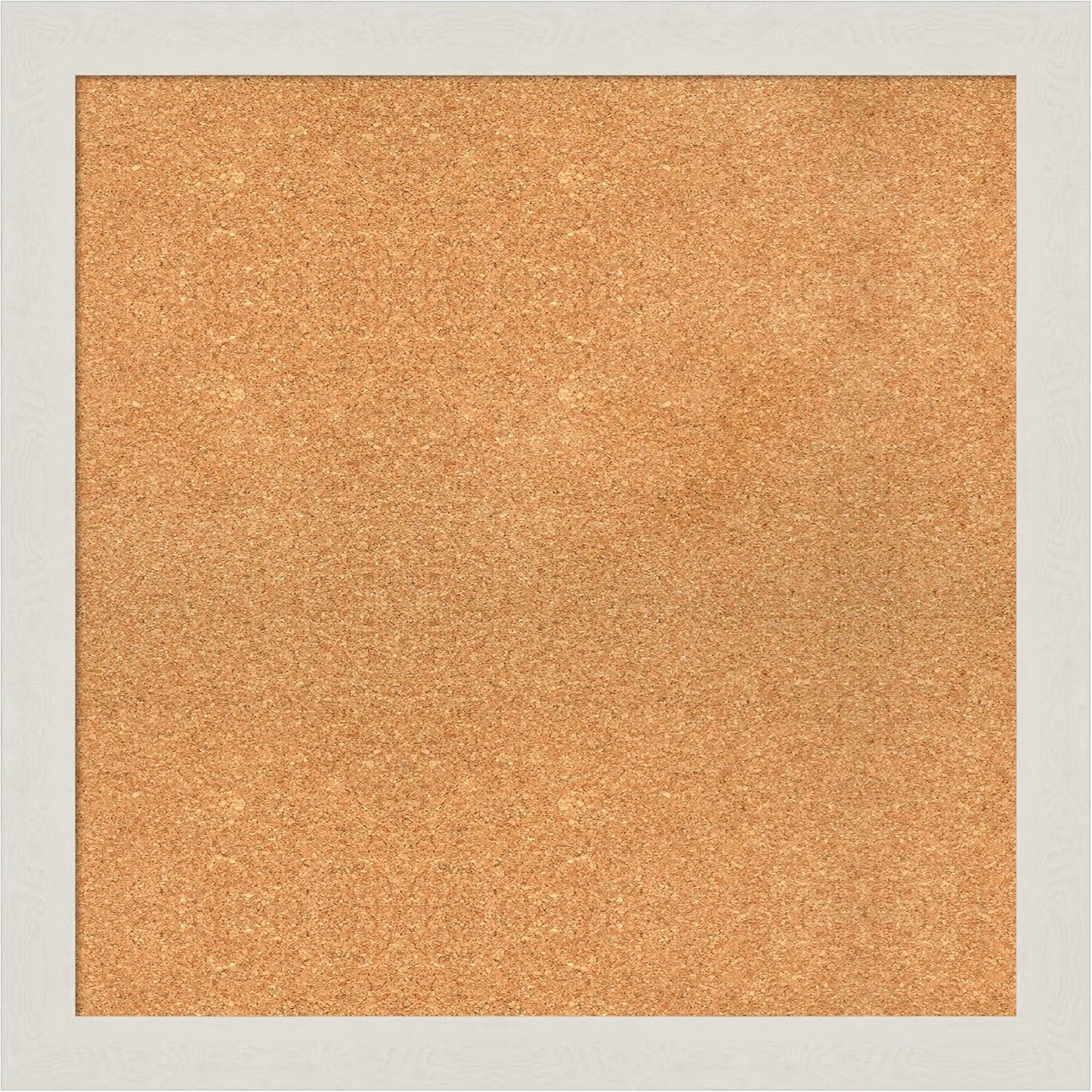 Amanti Art Natural Cork Board for Wall, 29x29 Vision Board with White Frame, Large Corkboard Office Decor for Home Organization, Country Rustic Corkboard Pinboard to Display Items for Home
