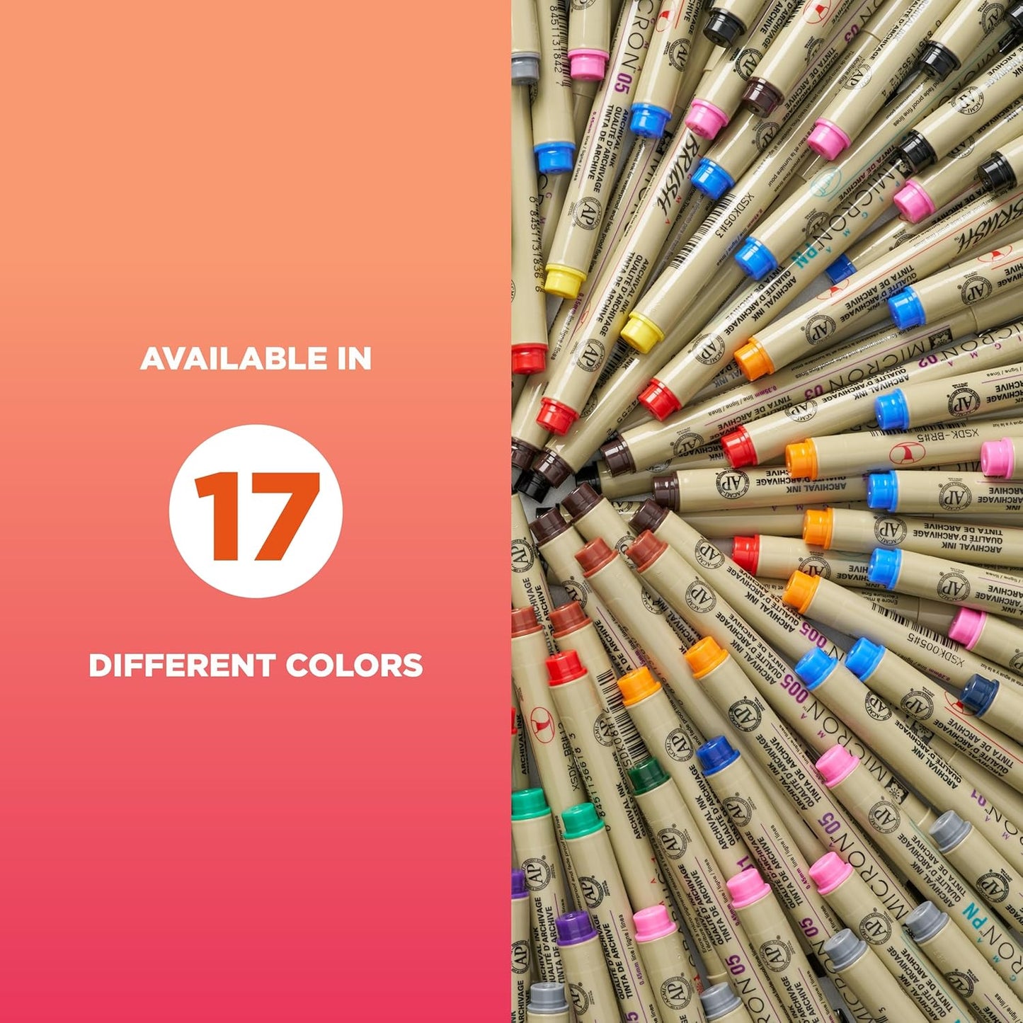 SAKURA Pigma Micron Fineliner Pens - Archival Black and Colored Ink Pens - Pens for Writing, Drawing, or Journaling - Black and Colored Ink - 03 Point Size - 6 Pack