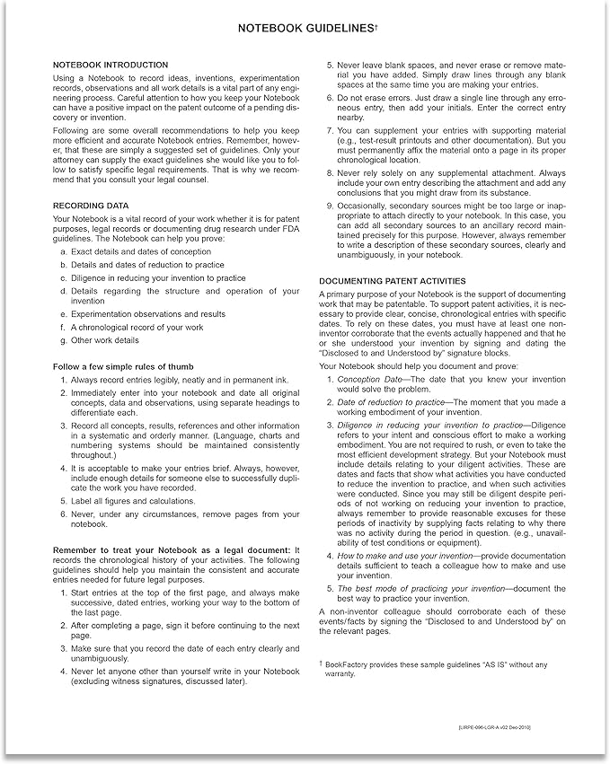 BookFactory Lab Notebook - 168 Pages (.25" Grid Format), 8 7/8" x 11 1/4", Blue Cover, Section Sewn Hardbound Laboratory Notebook (LIRPE-168-LGR-A-LBT1)