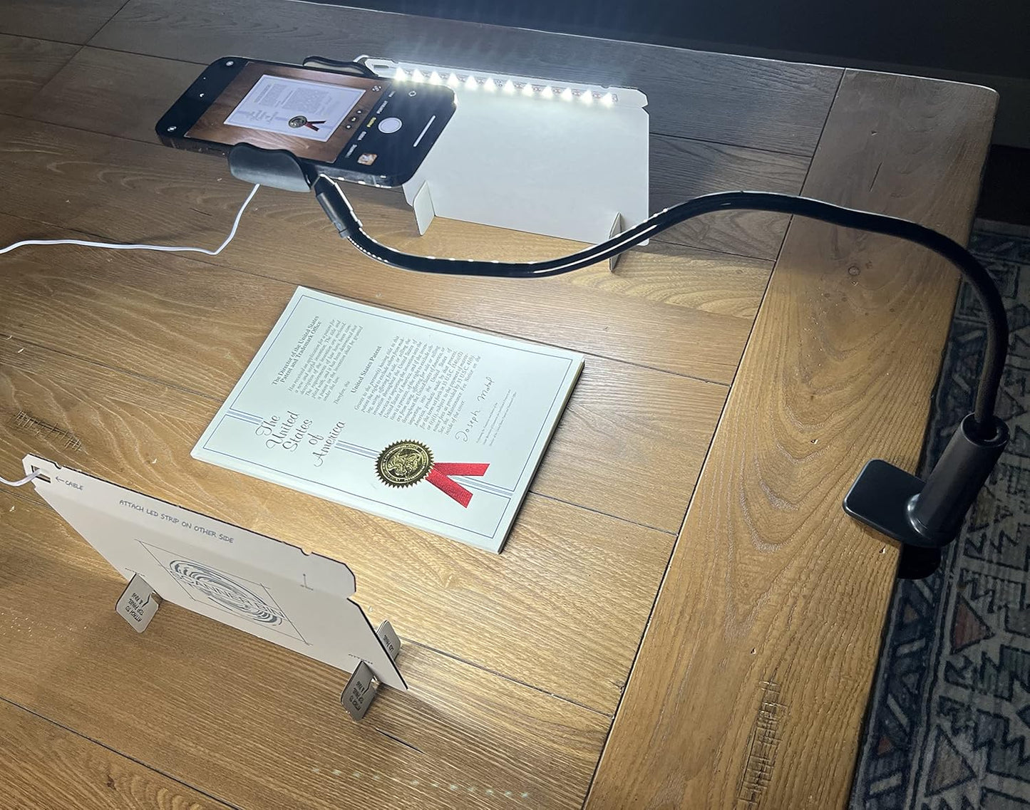 Dual Light Stands for scanning documents, Photos, Products, Albums, textbooks, and Receipts with Balanced Illumination