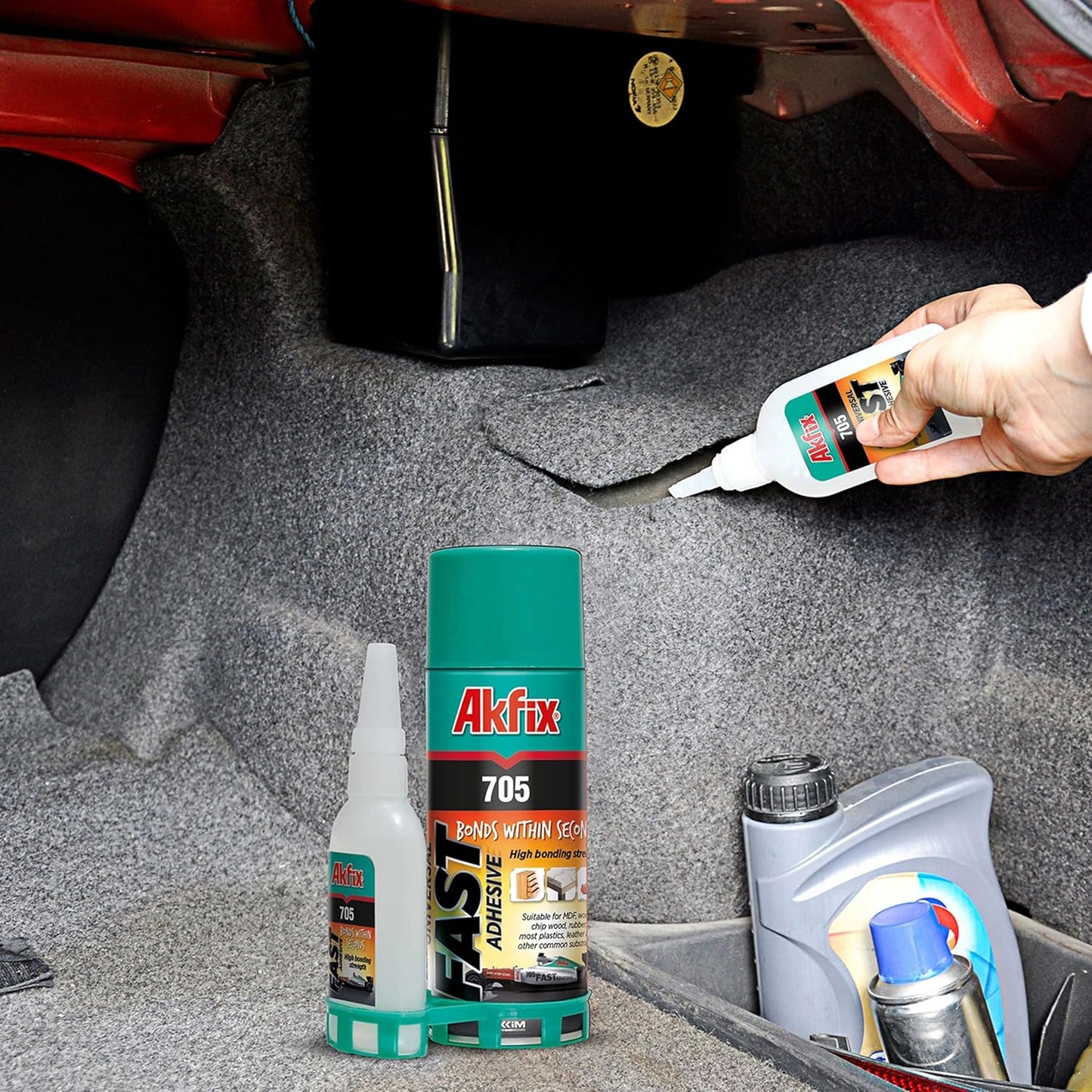 Akfix 705 Spray Adhesive Activator - Cyanoacrylate Super Glue Accelerator Spray for Plastic, Metal, Wood & PVC, CA Glue Activator - Only Activator | 6.76 fl oz 1 Pack