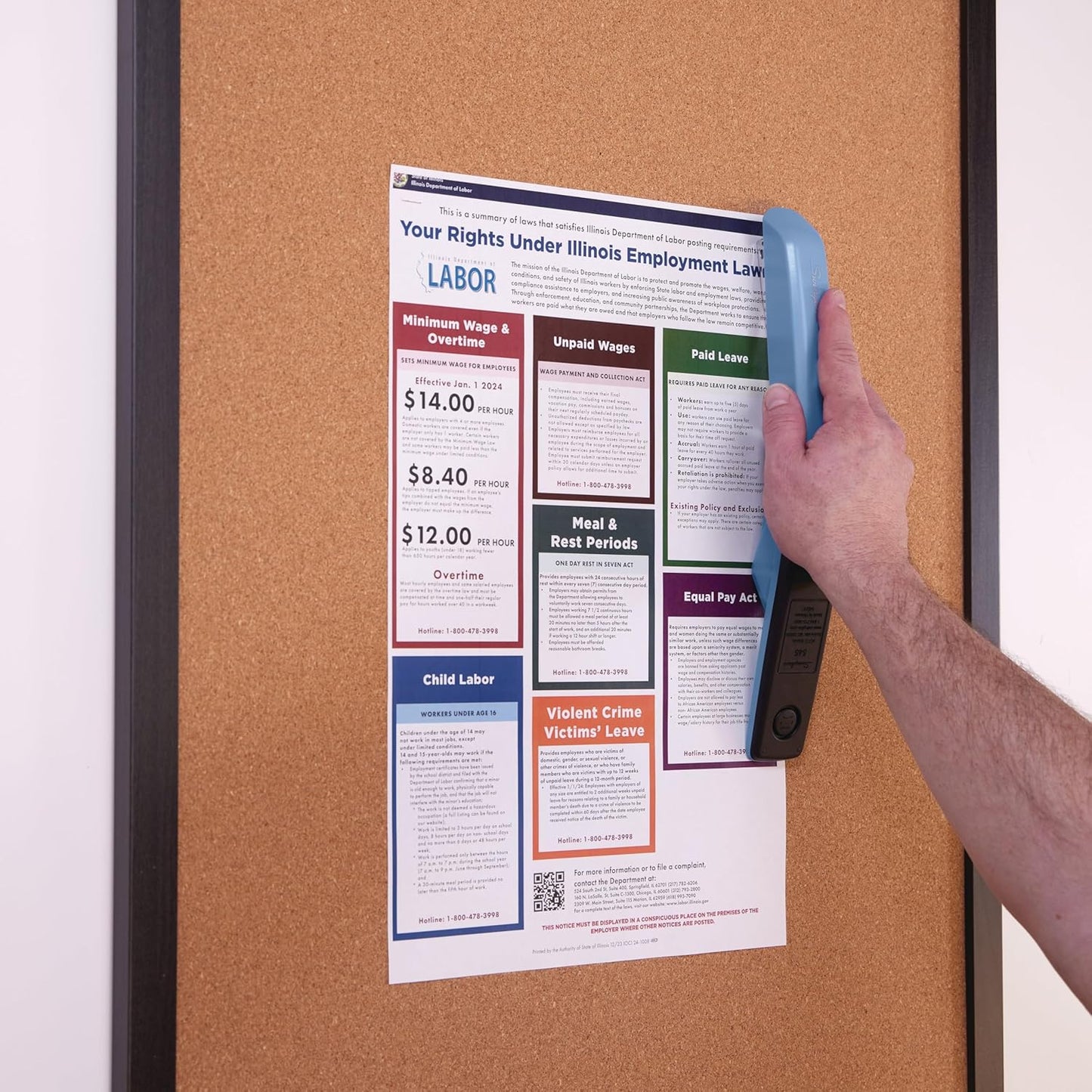 Swingline Stapler, 20 Sheet Capacity, 545 Desktop Stapler, Electric Blue (S7054511)