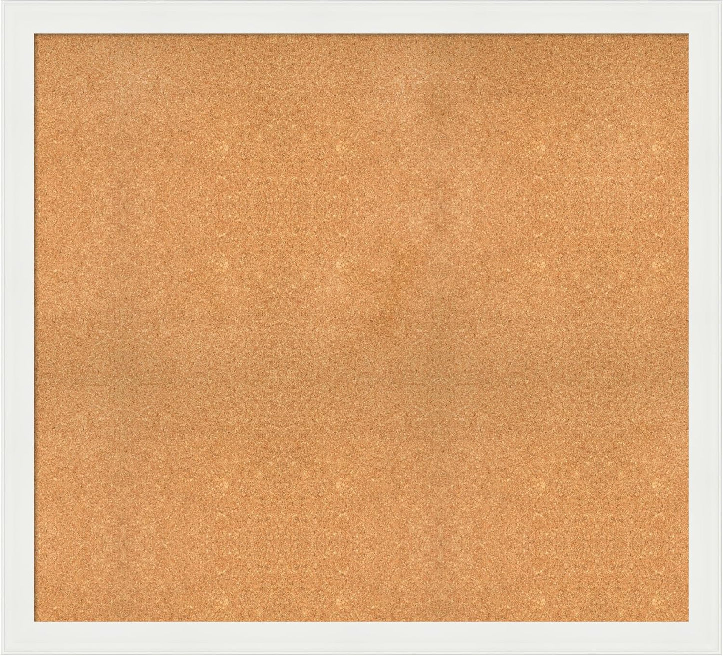 Amanti Art Natural Cork Board for Wall, 39x43 Vision Board with White Frame, Oversize Corkboard Office Decor for Home Organization, Casual Corkboard Pinboard to Display Items for Home Organization in