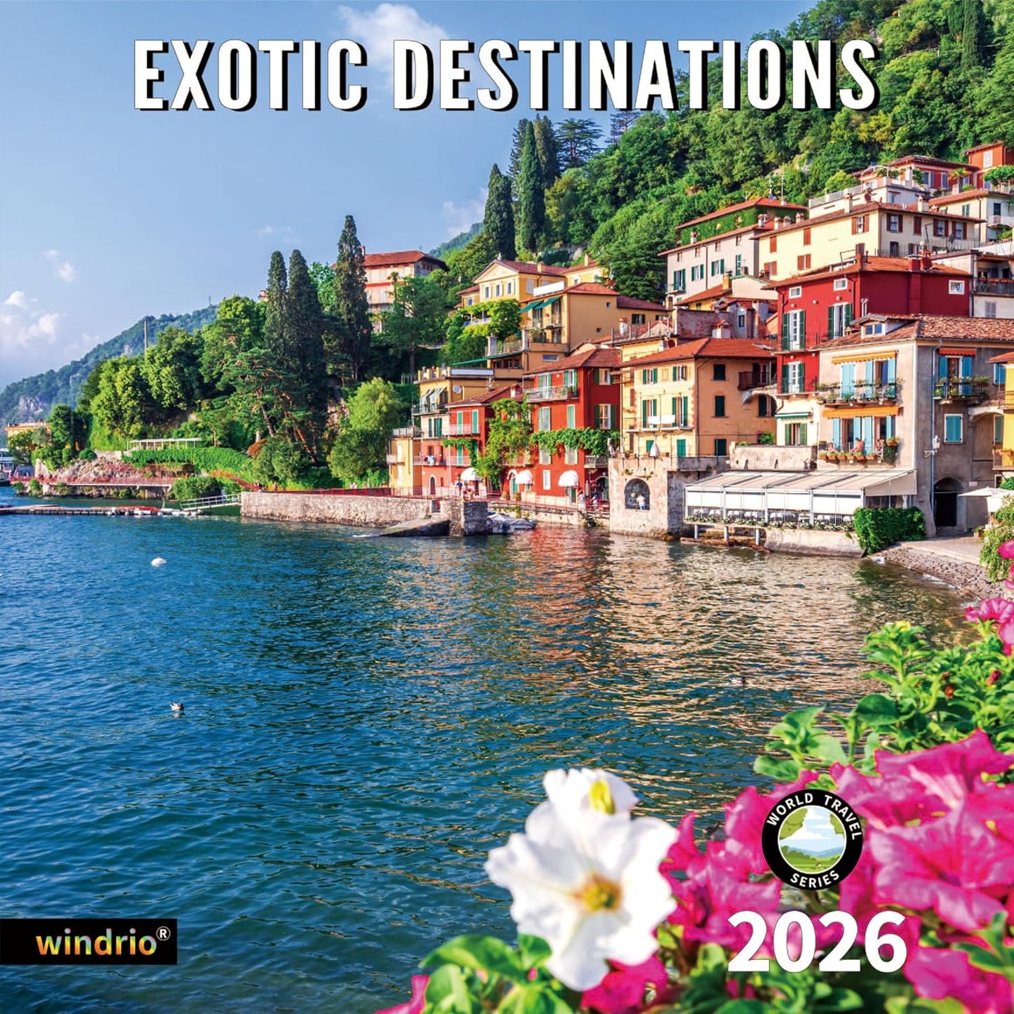 2026 Wall Calendar,Calendar 2026, July 2025 - December 2026, Wall Calendar Exotic Destinations, 12" x 24" Opened,Full Page Months Thick & Sturdy Paper for Calendar Organizing & Planning