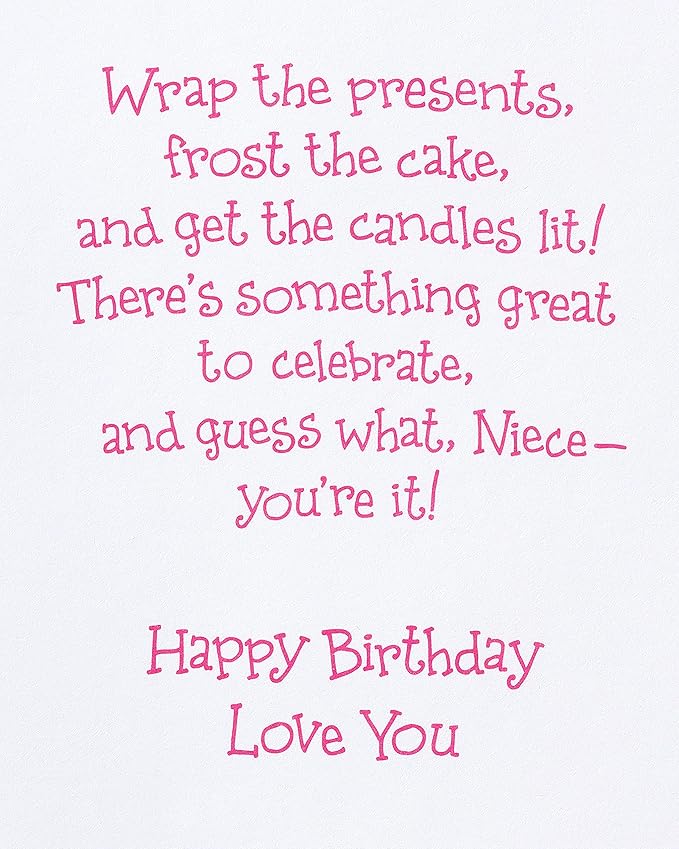 American Greetings Birthday Card for Niece (Smiling Ice Cream Cone)