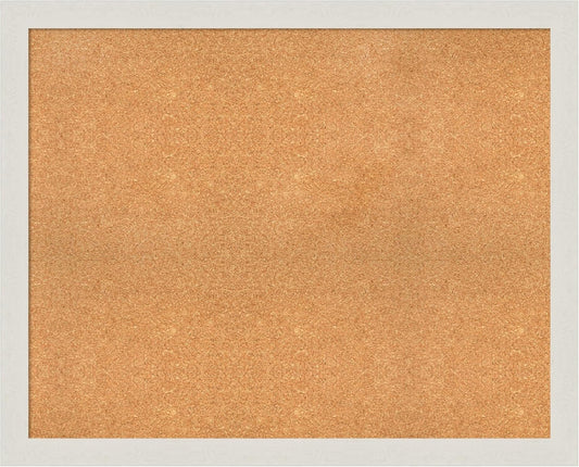 Amanti Art Natural Cork Board for Wall, 33x41 Vision Board with White Frame, X-Large Corkboard Office Decor for Home Organization, Country Rustic Corkboard Pinboard to Display Items for Home