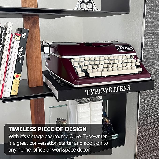 Timeless Manual Typewriter, Burgundy