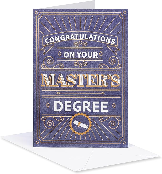 American Greetings Master's Degree Graduation Card (Impressive Achievement)