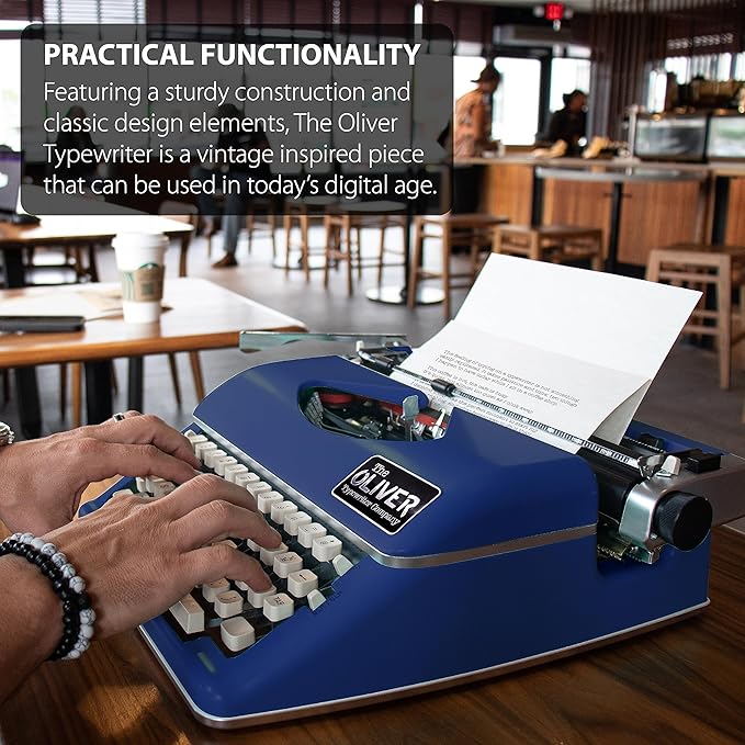 Timeless Manual Typewriter, Blue