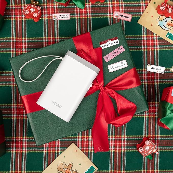 Nelko P21 Label Maker Machine with Tape, Matte Grey