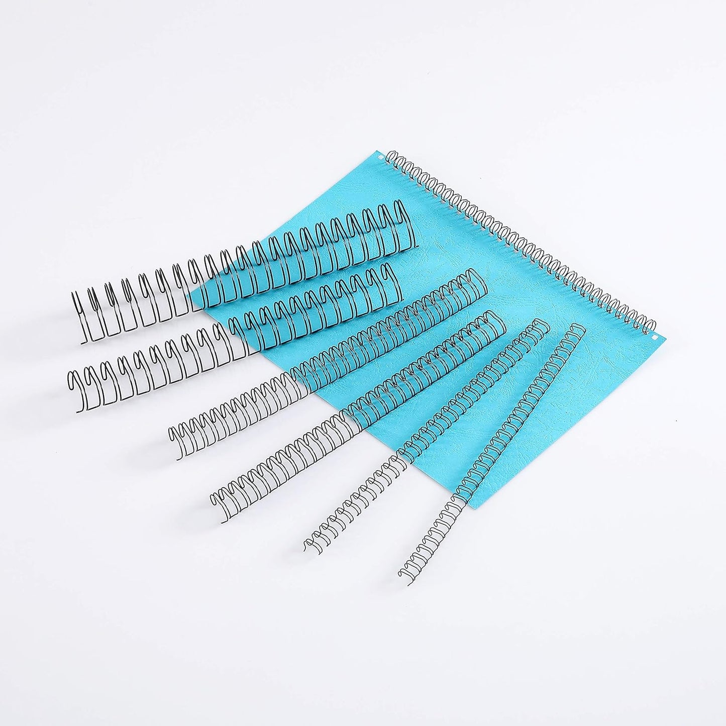 BNC Double Loop Wire Binding Rings Letter Size 3:1 Loops 32 Holes Black Color Pack of 100 (5/16 Inches)