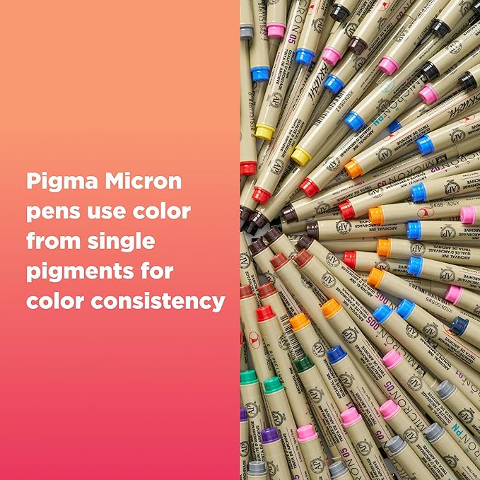 SAKURA Pigma Micron 01, Ass't Archival Colors 16 PK