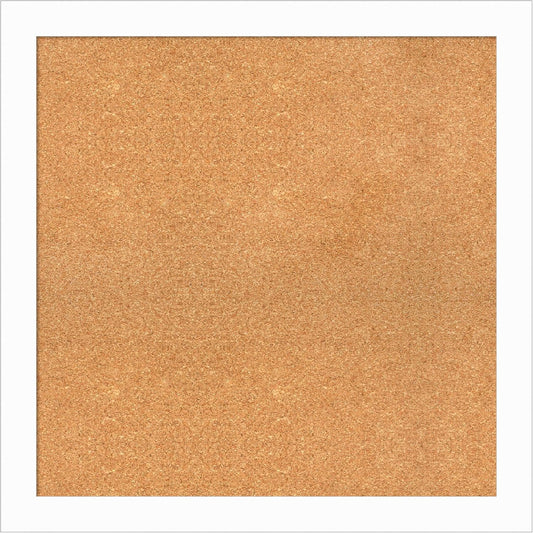 Amanti Art Natural Cork Board for Wall, 29x29 Vision Board with White Frame, Large Corkboard Office Decor for Home Organization, Casual Corkboard Pinboard to Display Items for Home Organization in