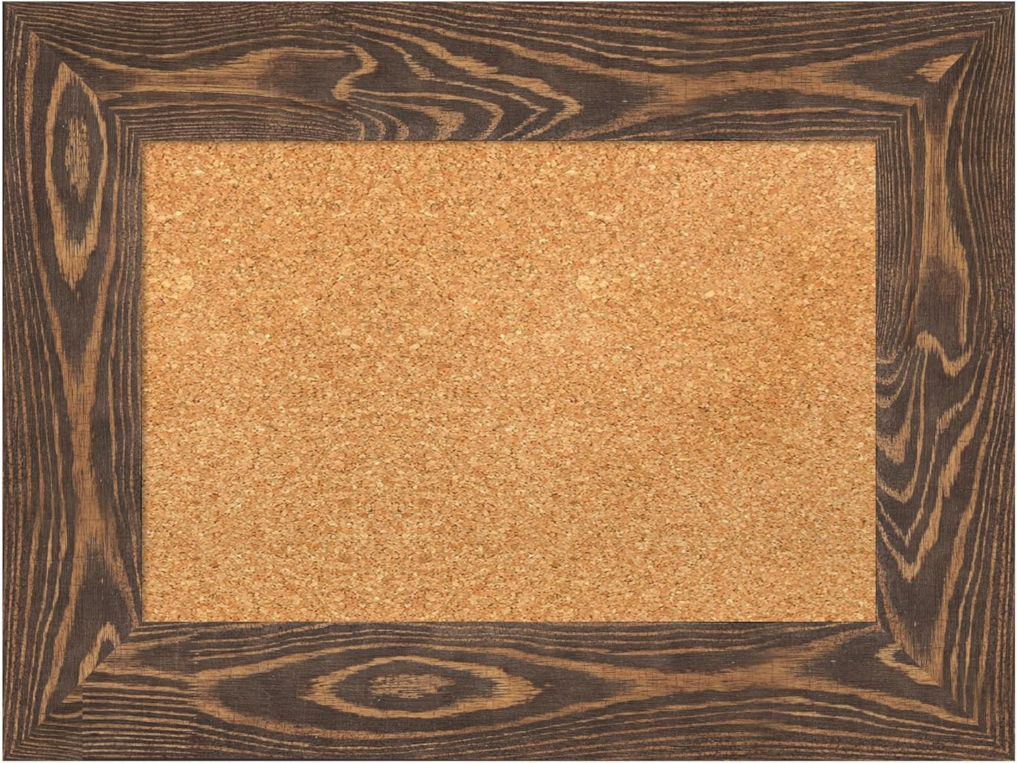 Amanti Art Natural Cork Board for Wall, 18x24 Vision Board with Brown Wood Frame, Small Corkboard Office Decor for Home Organization, Country Rustic Corkboard Pinboard to Display Items for Home
